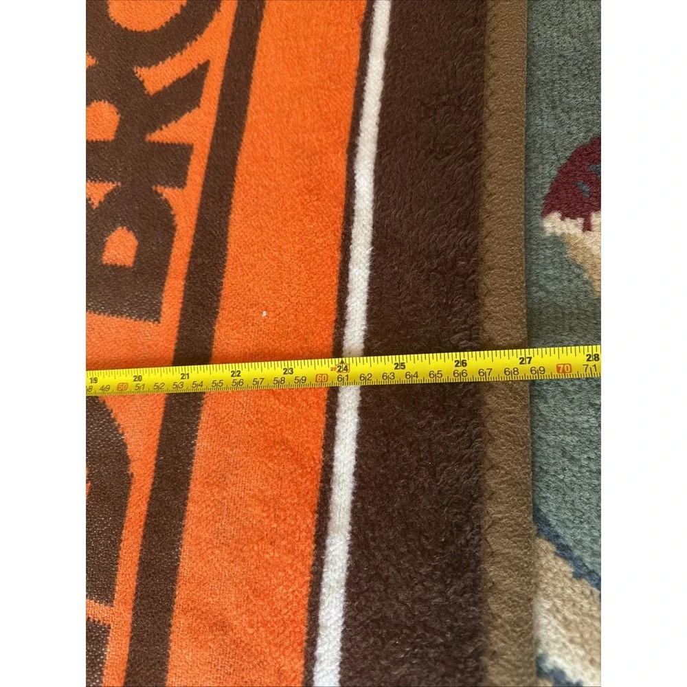Vintage 1980's Cleveland Brown Stadium Throw Blanket 26 1/2 x 57 1/2 Beach Towel